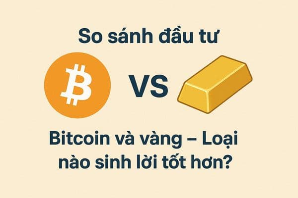 So sánh đầu tư bitcoin và vàng – Loại nào sinh lời tốt hơn?
