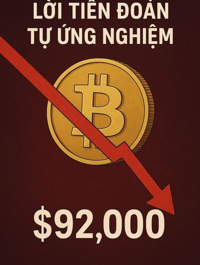 Bitcoin giảm giá xuống dưới 92.000 đô la khi 'lời tiên đoán tự ứng nghiệm'