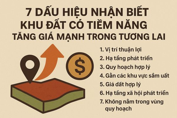 7 Dấu hiệu nhận biết khu đất có tiềm năng tăng giá mạnh trong tương lai 7 Dấu hiệu nhận biết khu đất có tiềm năng tăng giá mạnh trong tương lai