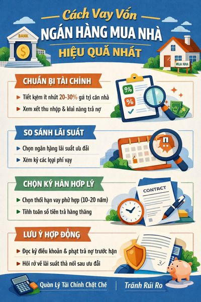 Cách vay vốn ngân hàng mua nhà hiệu quả nhất: Chiến lược tài chính người mua nhà cần nắm rõ Cách vay vốn ngân hàng mua nhà hiệu quả nhất: Chiến lược tài chính người mua nhà cần nắm rõ