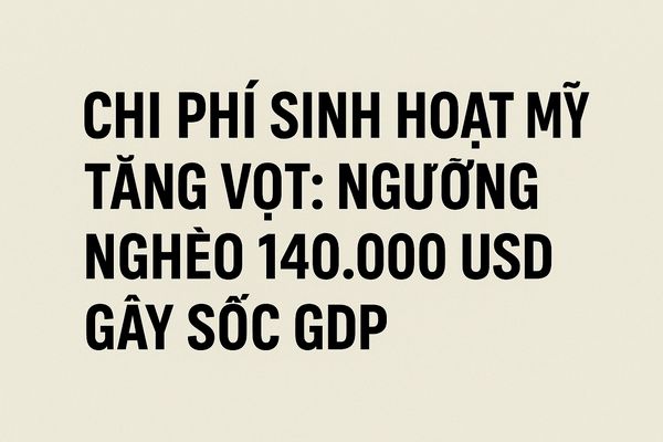 Chi phí sinh hoạt Mỹ tăng vọt: Ngưỡng nghèo của mỹ 140.000 USD gây sốc GDP Chi phí sinh hoạt Mỹ tăng vọt: Ngưỡng nghèo của mỹ 140.000 USD gây sốc GDP
