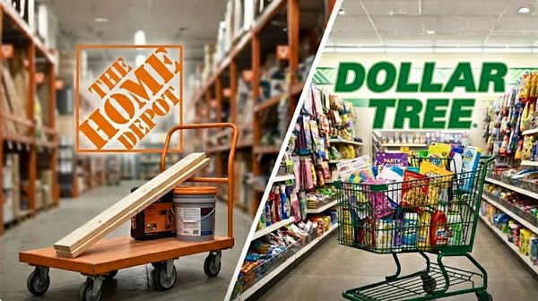 Sự tăng vọt của Dollar Tree và sự sụt giảm của Home Depot nói sức khỏe người tiêu dùng Mỹ