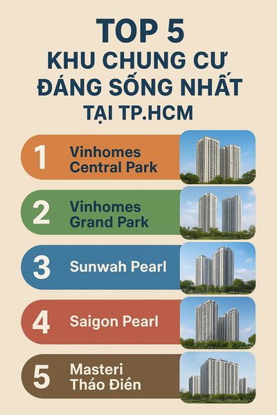 Top 5 khu chung cư đáng sống nhất tại TP.HCM Top 5 khu chung cư đáng sống nhất tại TP.HCM